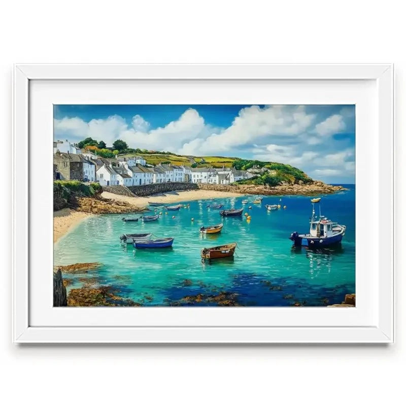 Cornwall Coastal Village Framed Art Print Cornwall Coastal Village Framed Art Print wall art product David Alexander Elder