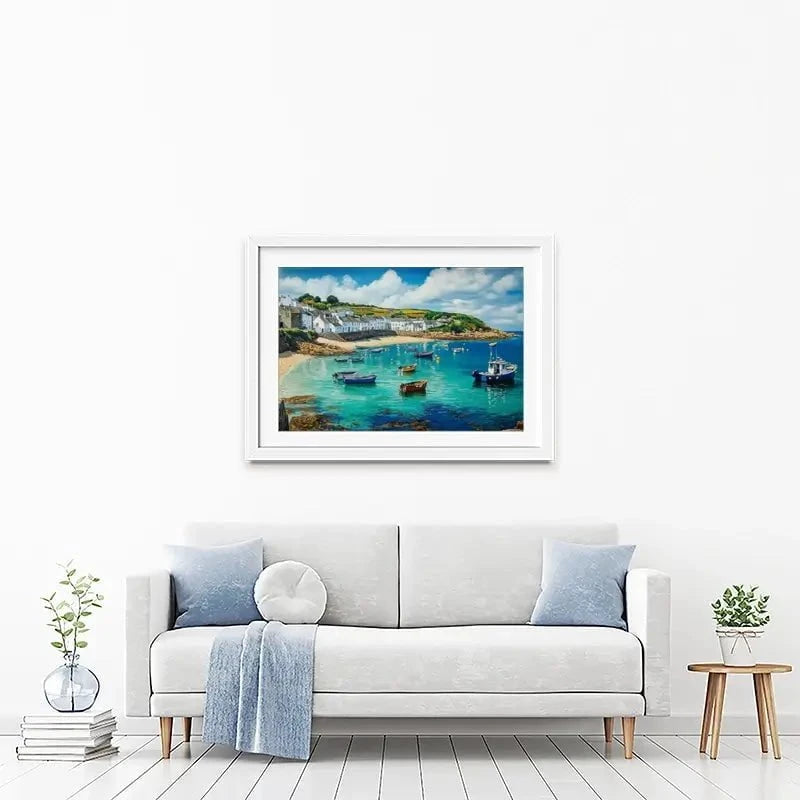 Cornwall Coastal Village Framed Art Print Cornwall Coastal Village Framed Art Print wall art product David Alexander Elder