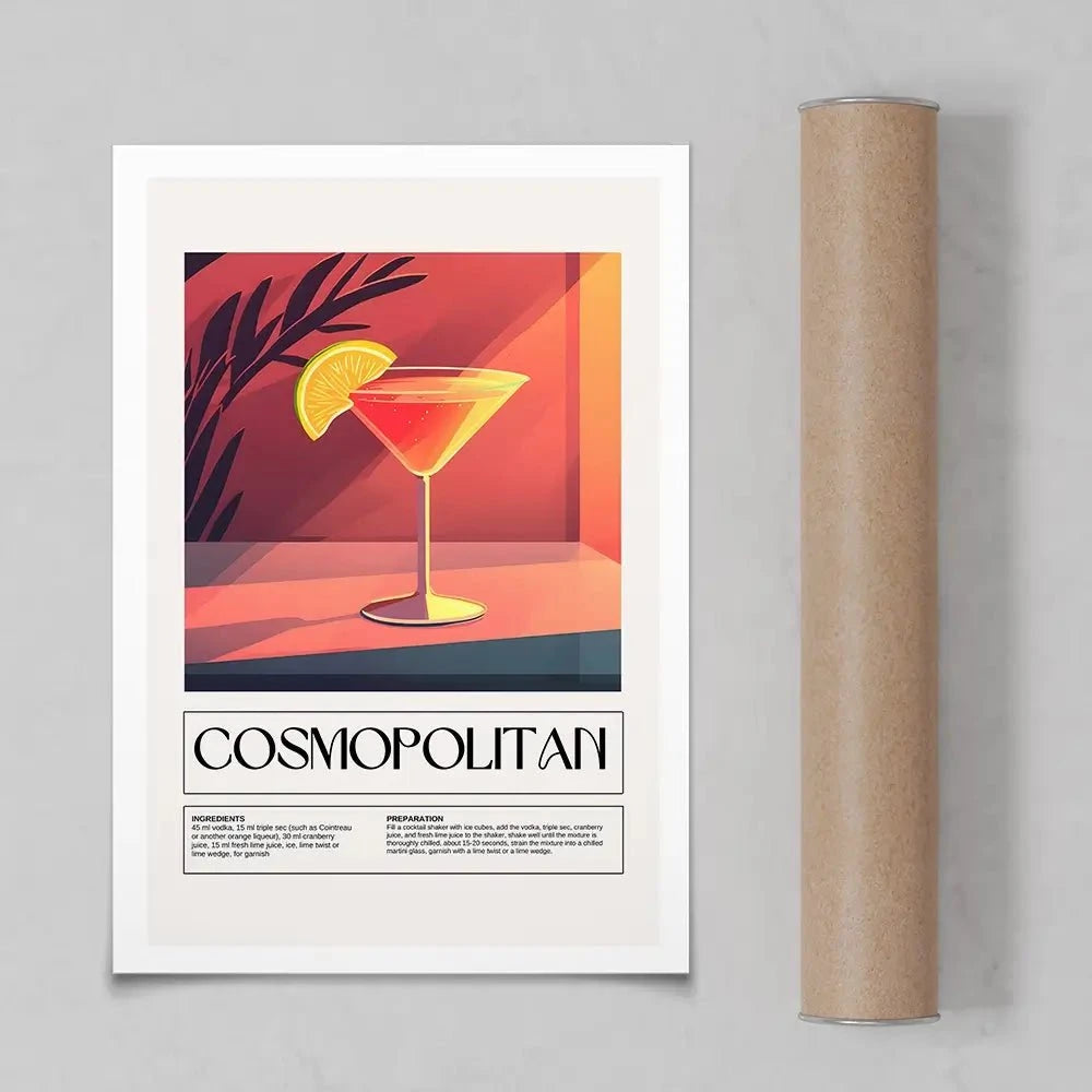 Cosmopolitan Recipe Art Print Cosmopolitan Recipe Art Print wall art product Art Print Shop
