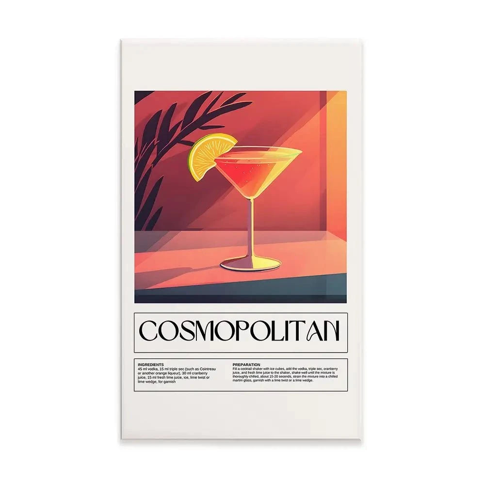 Cosmopolitan Recipe Canvas Print Cosmopolitan Recipe Canvas Print wall art product Art Print Shop