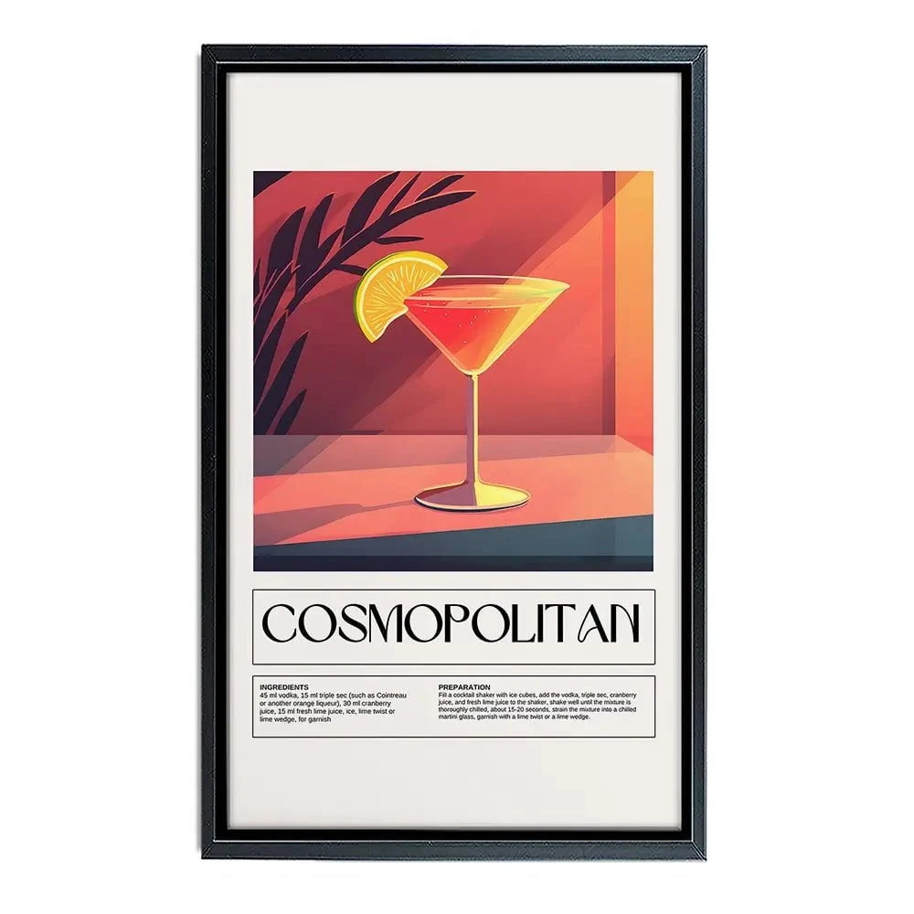 Cosmopolitan Recipe Canvas Print Cosmopolitan Recipe Canvas Print wall art product Art Print Shop