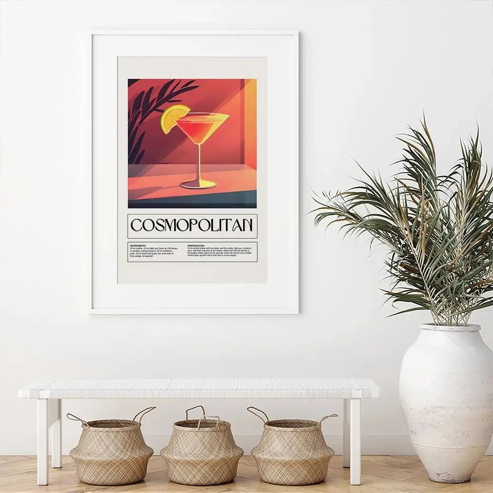 Cosmopolitan Recipe Framed Art Print Cosmopolitan Recipe Framed Art Print wall art product Art Print Shop