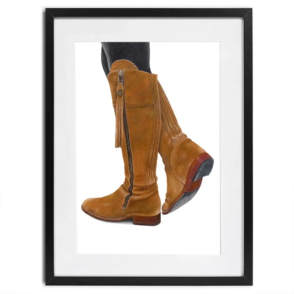 Country Boots Framed Art Print Country Boots Framed Art Print wall art product Georgie Turner