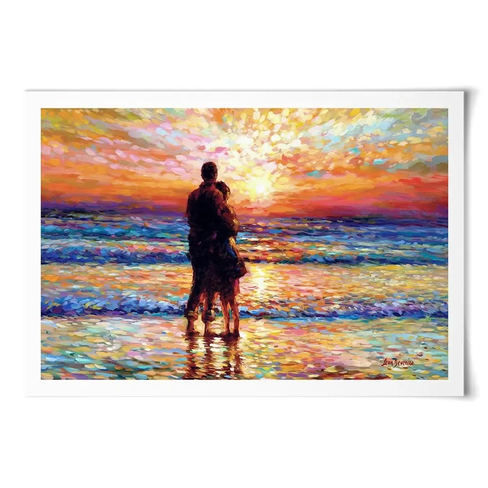 Couple At The Beach Art Print Couple At The Beach Art Print wall art product Leon Devenice