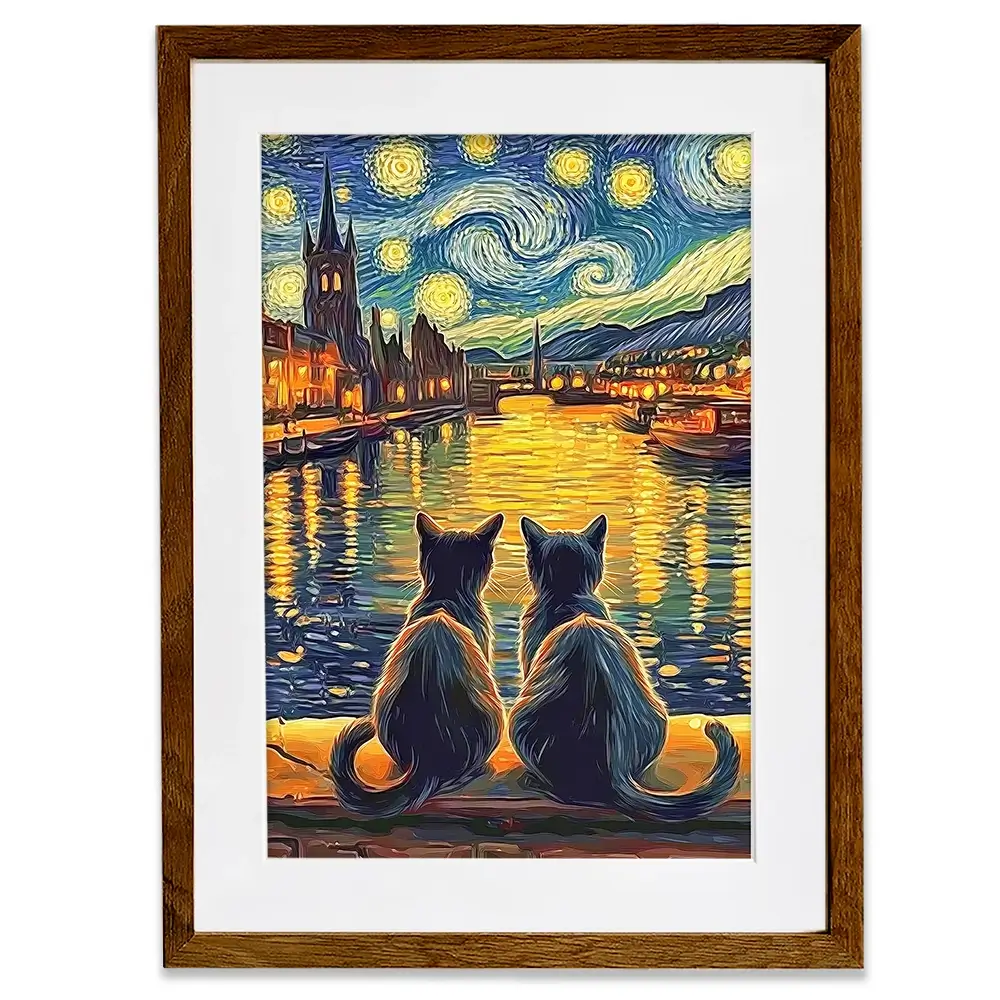 Couple Of Cats Framed Art Print Couple Of Cats Framed Art Print wall art product David Alexander Elder
