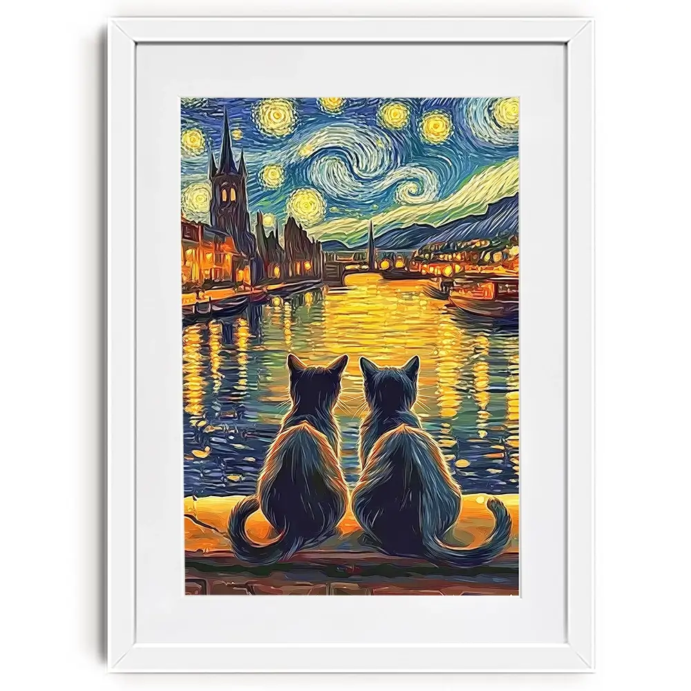 Couple Of Cats Framed Art Print Couple Of Cats Framed Art Print wall art product David Alexander Elder