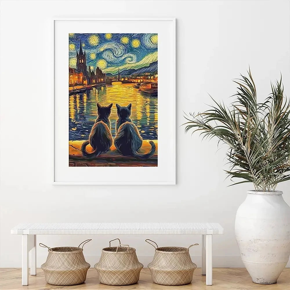 Couple Of Cats Framed Art Print Couple Of Cats Framed Art Print wall art product David Alexander Elder