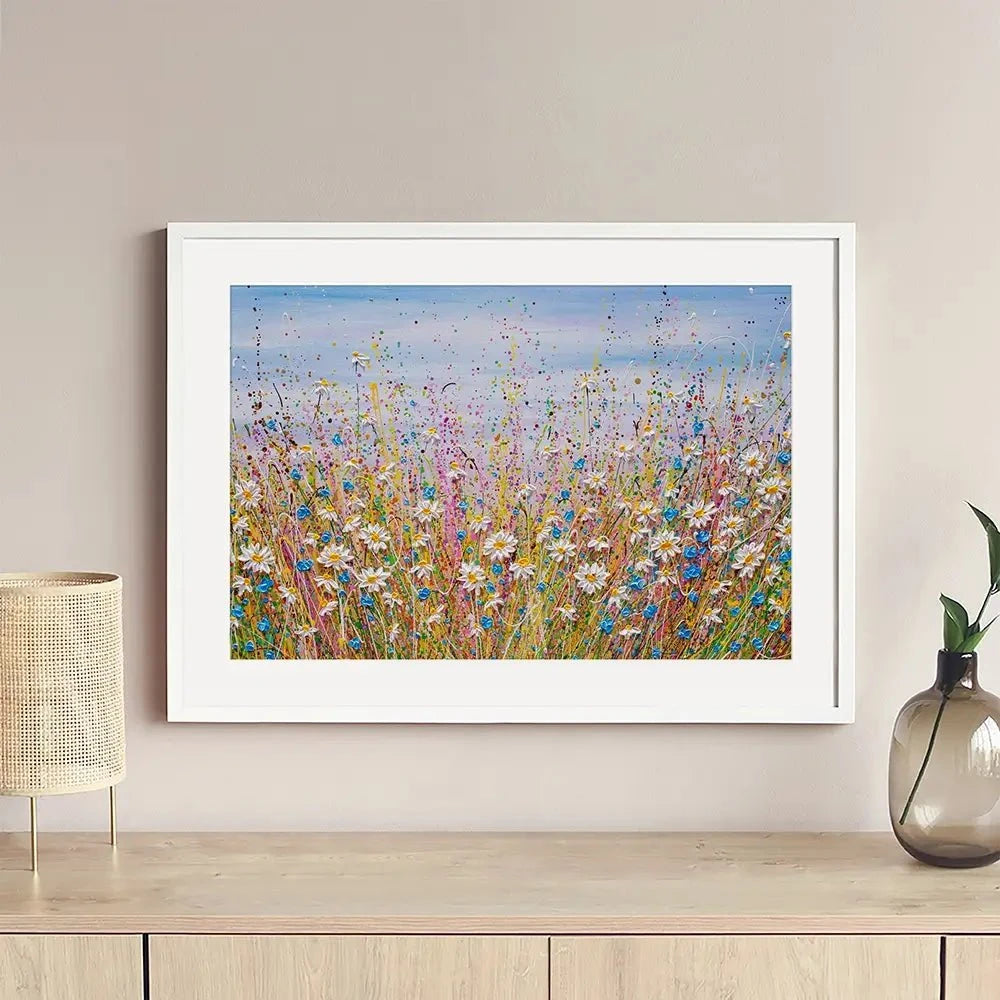 Cover Me In Daisies Framed Art Print Cover Me In Daisies Framed Art Print wall art product Olga Tkachyk