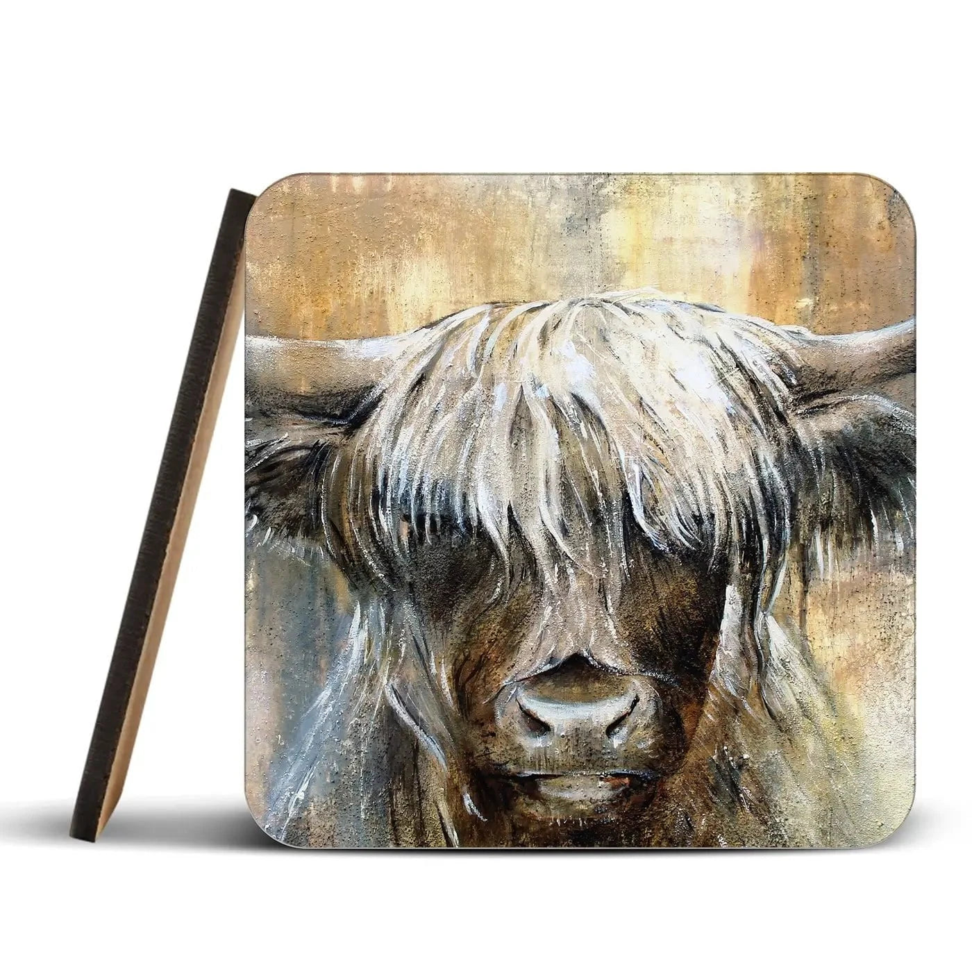 Cow Central Coaster Set Rainbow Soul Tree Coaster Set | Rainbow Soul Tree Art Coasters wall art product Studio Paint-Ing