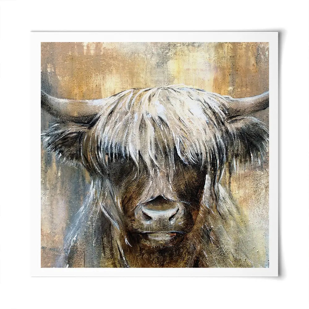 Cow Central Square Art Print Cow Central Square Art Print wall art product Art Print Shop