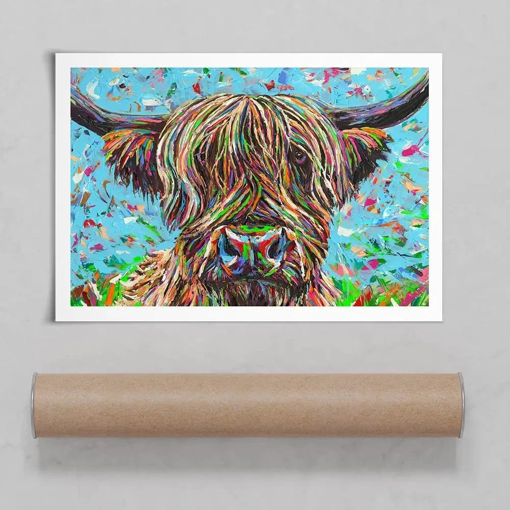 Cow From Another Planet 2 Art Print Cow From Another Planet 2 Art Print wall art product Carolee Vitaletti