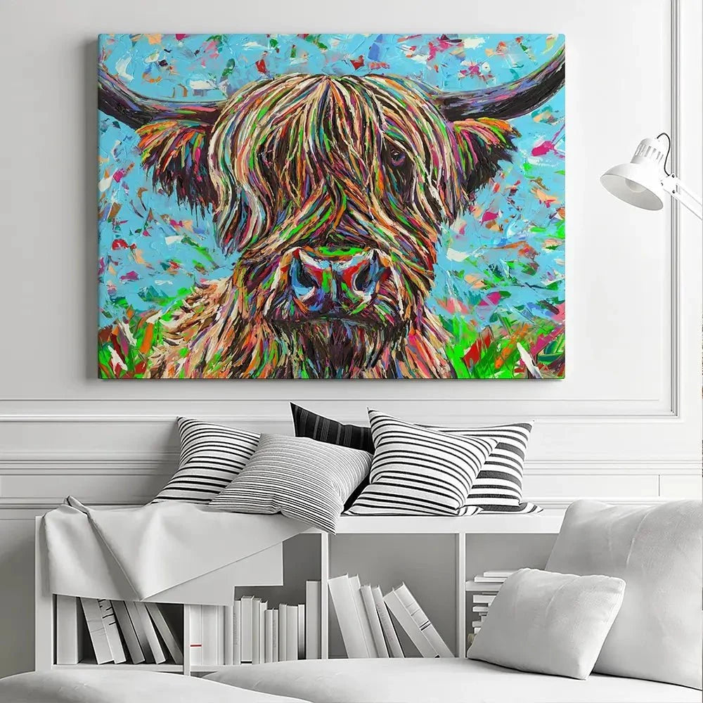 Cow From Another Planet 2 Canvas Print Cow From Another Planet 2 Canvas Print wall art product Carolee Vitaletti