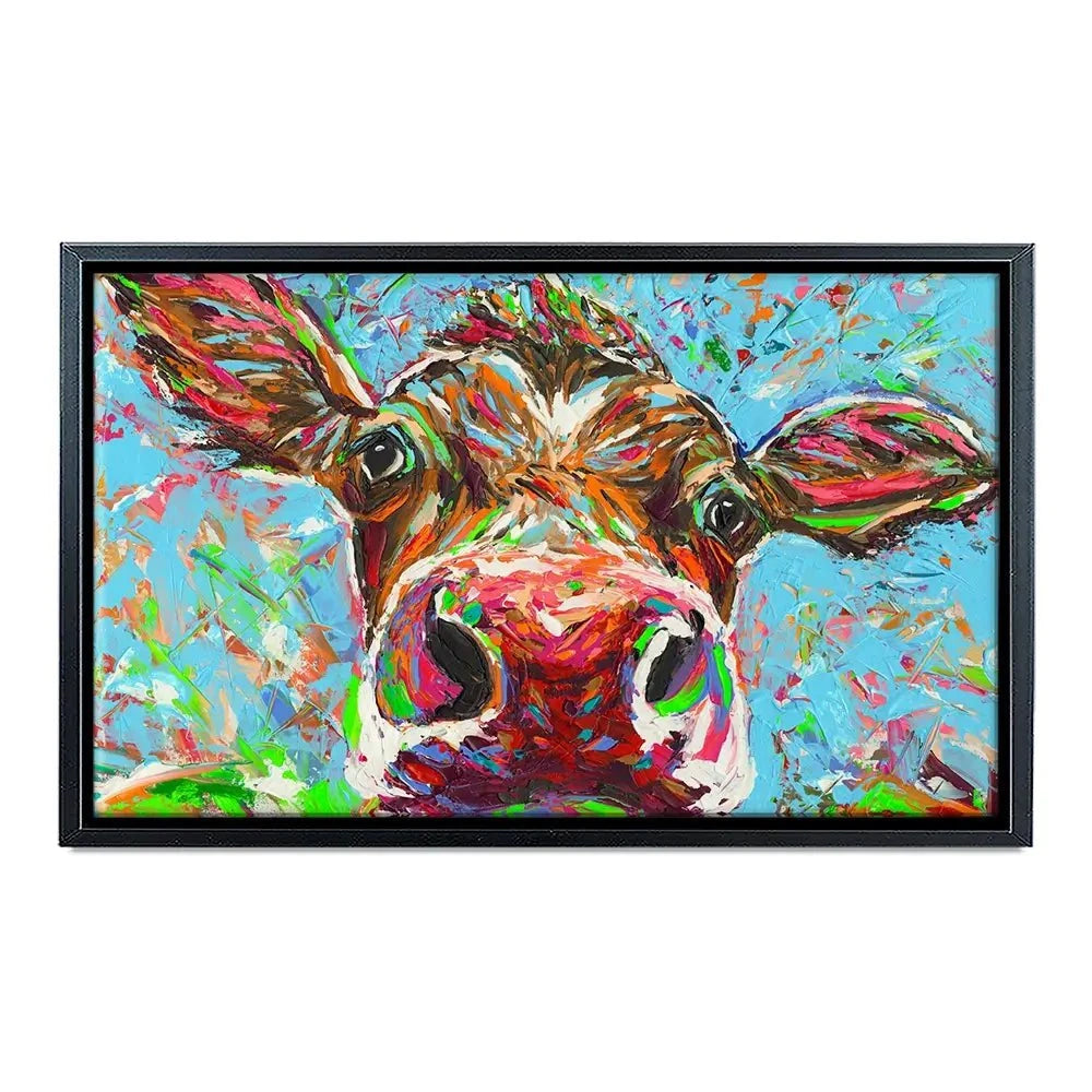 Cow From Another Planet Canvas Print Cow From Another Planet Canvas Print wall art product Carolee Vitaletti