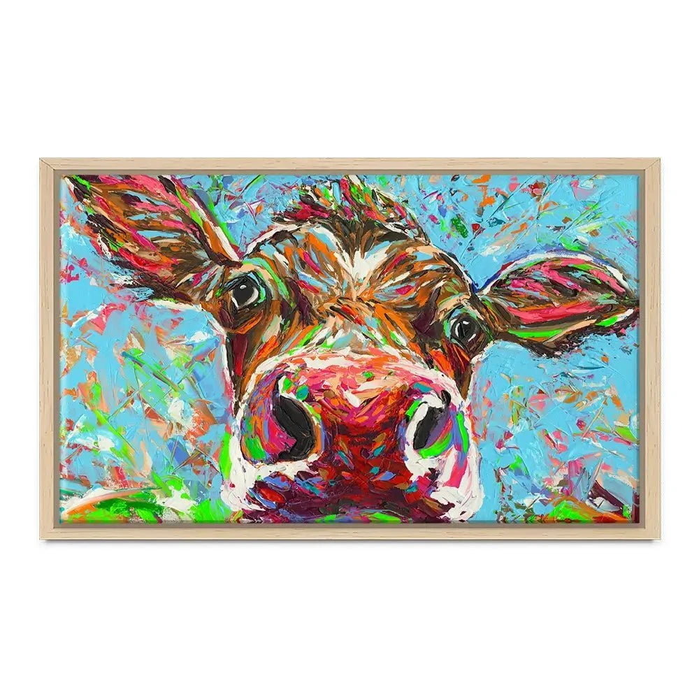 Cow From Another Planet Canvas Print Cow From Another Planet Canvas Print wall art product Carolee Vitaletti
