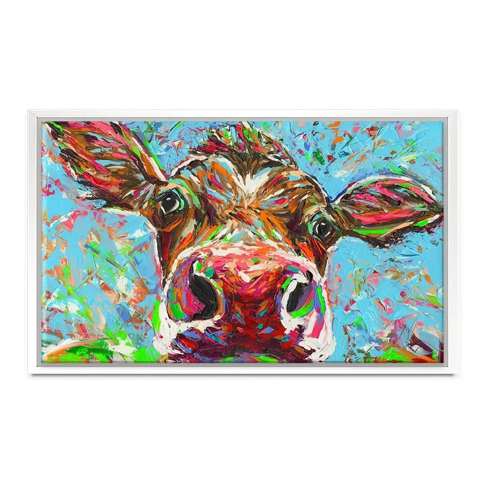Cow From Another Planet Canvas Print Cow From Another Planet Canvas Print wall art product Carolee Vitaletti