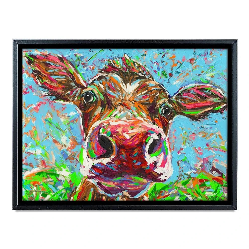 Cow From Another Planet Canvas Print Cow From Another Planet Canvas Print wall art product Carolee Vitaletti