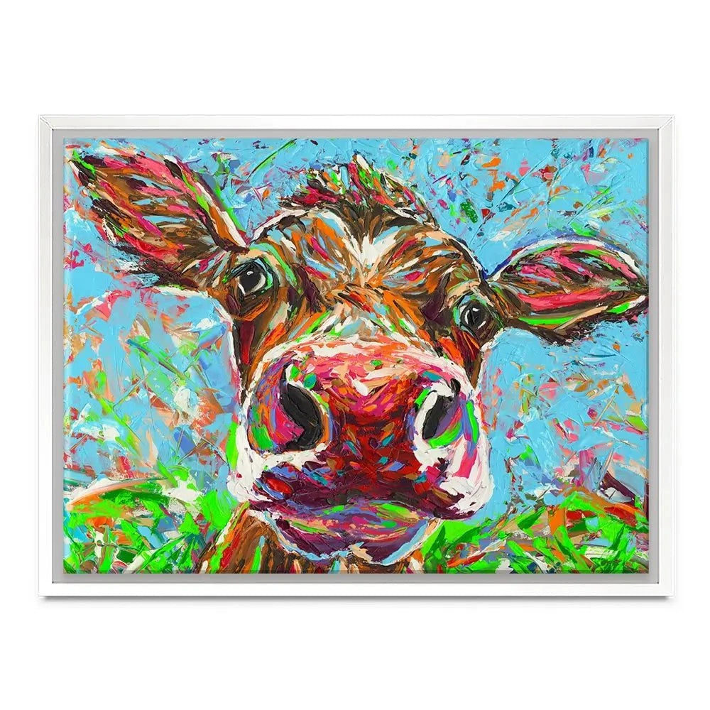 Cow From Another Planet Canvas Print Cow From Another Planet Canvas Print wall art product Carolee Vitaletti