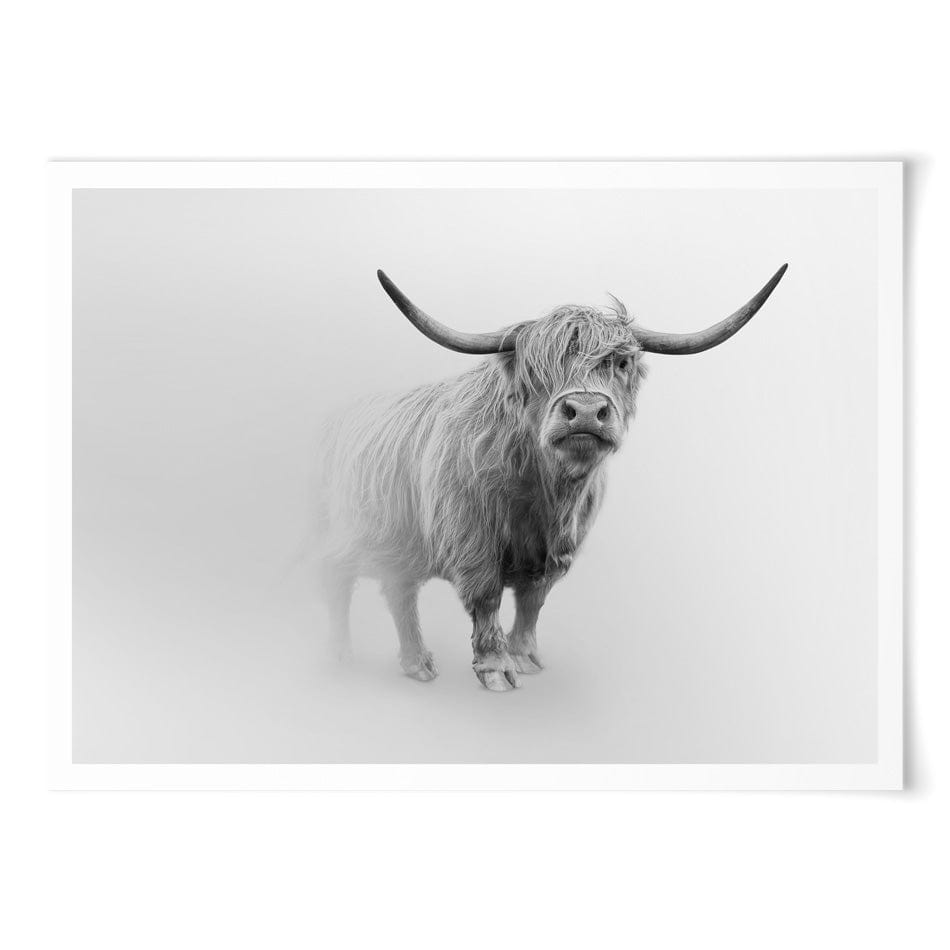 Cow In The Fog Art Print wall art product Effect of Darkness / Shutterstock