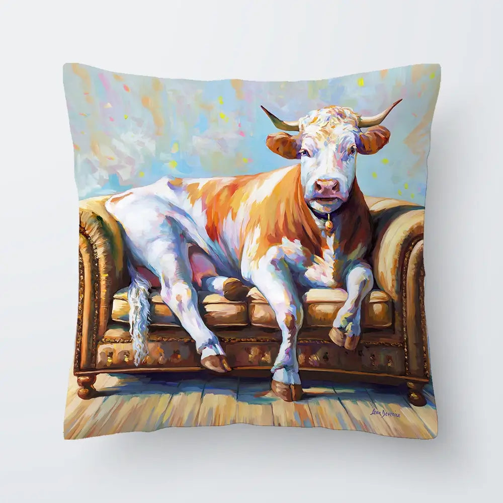 Cow's Day Off Cushion Cow's Day Off Cushion wall art product Leon Devenice