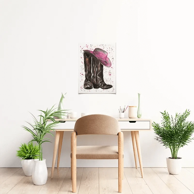 Cowgirl Art Print Cowgirl Art Print wall art product Emma LC Art