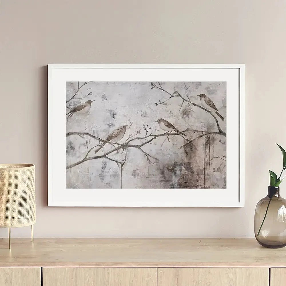 Cozy Songbirds Framed Art Print Cozy Songbirds Framed Art Print wall art product Svetlana Aleynikova