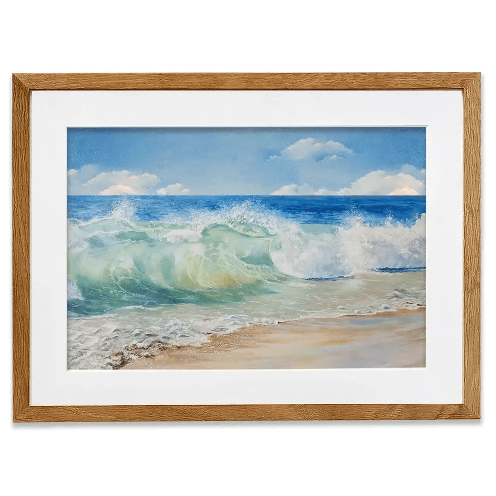 Crashing Waves Framed Art Print Crashing Waves Framed Art Print wall art product Eizza / Shutterstock