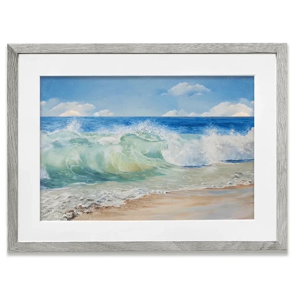 Crashing Waves Framed Art Print Crashing Waves Framed Art Print wall art product Eizza / Shutterstock