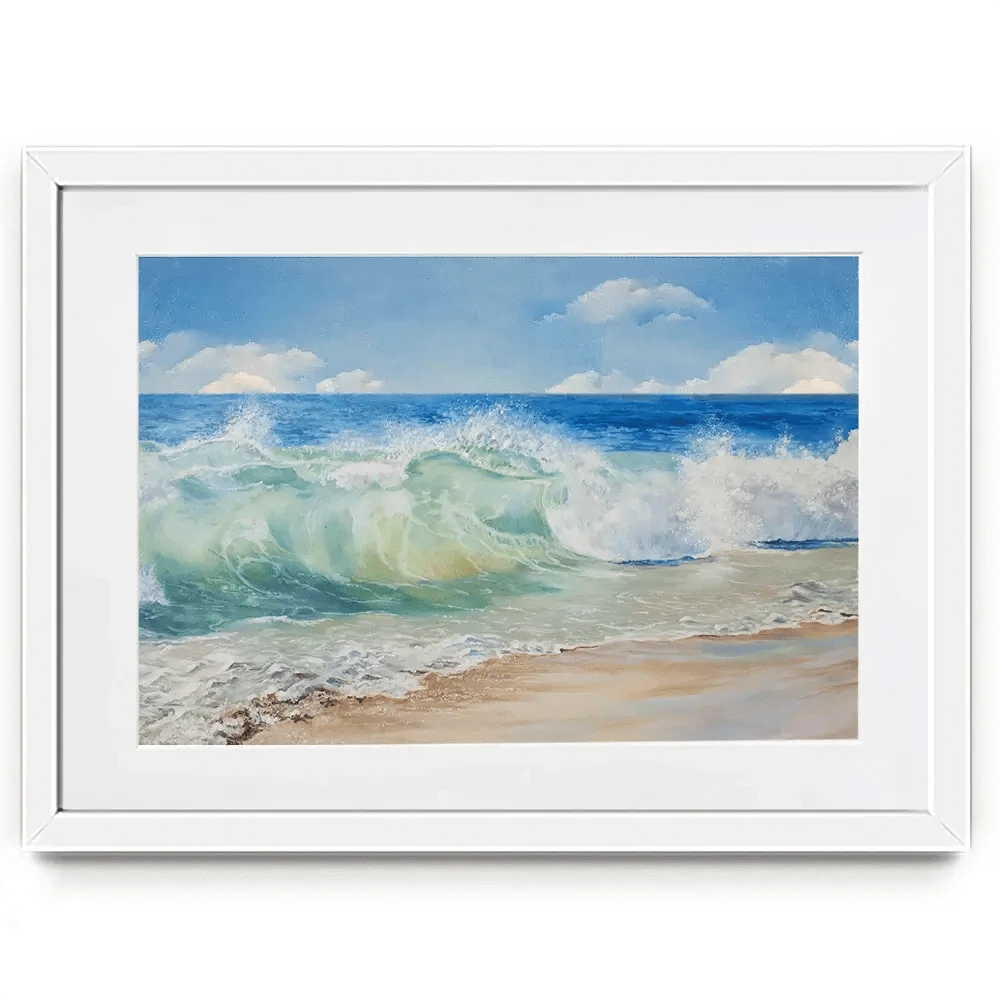 Crashing Waves Framed Art Print Crashing Waves Framed Art Print wall art product Eizza / Shutterstock
