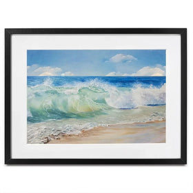 Crashing Waves Framed Art Print Crashing Waves Framed Art Print wall art product Eizza / Shutterstock