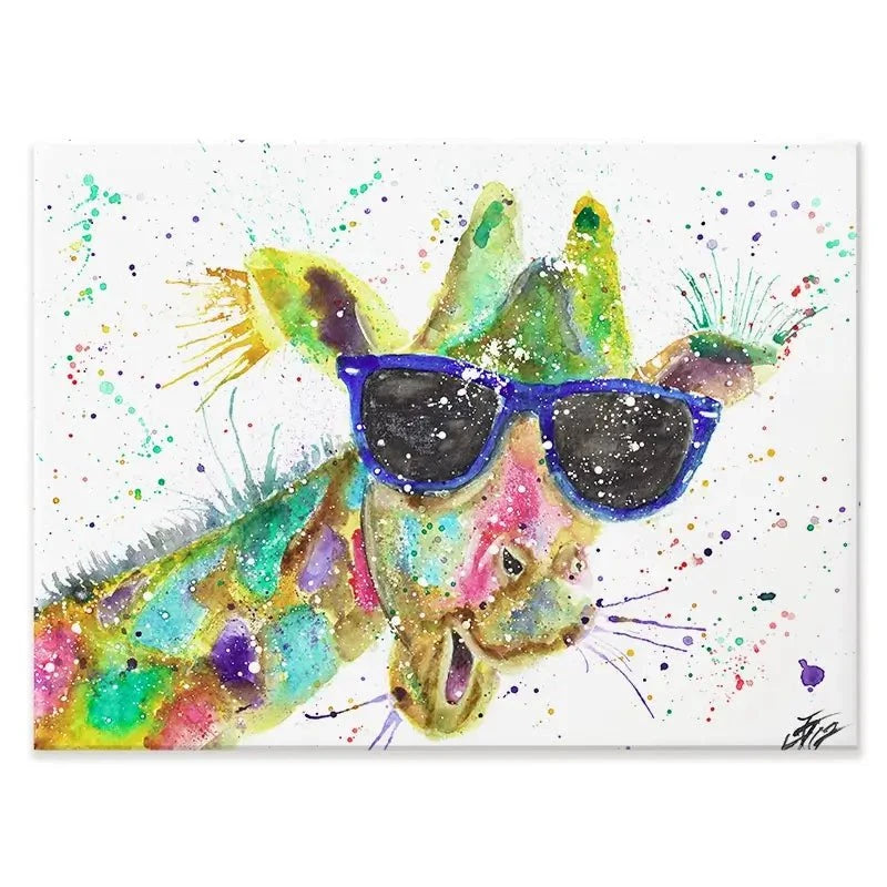 Crazy Giraffe Canvas Print Crazy Giraffe Canvas Print wall art product Jamie Taylor