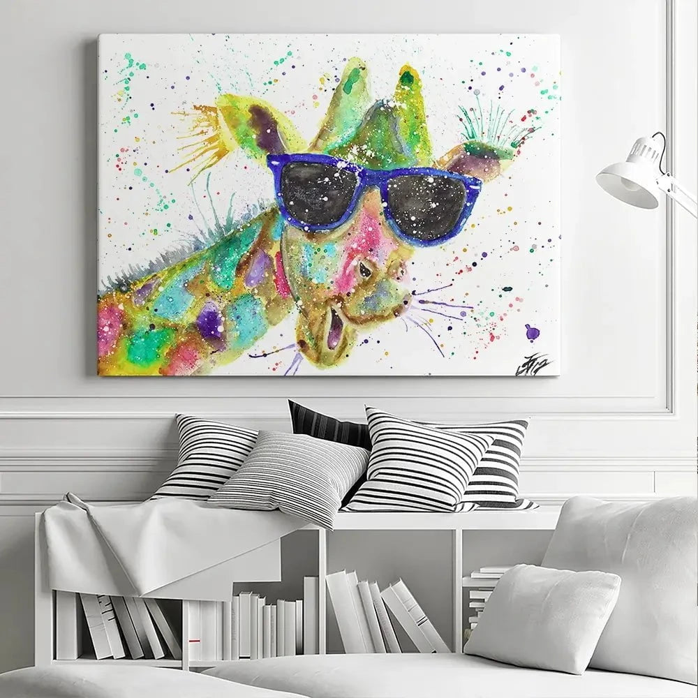 Crazy Giraffe Canvas Print Crazy Giraffe Canvas Print wall art product Jamie Taylor