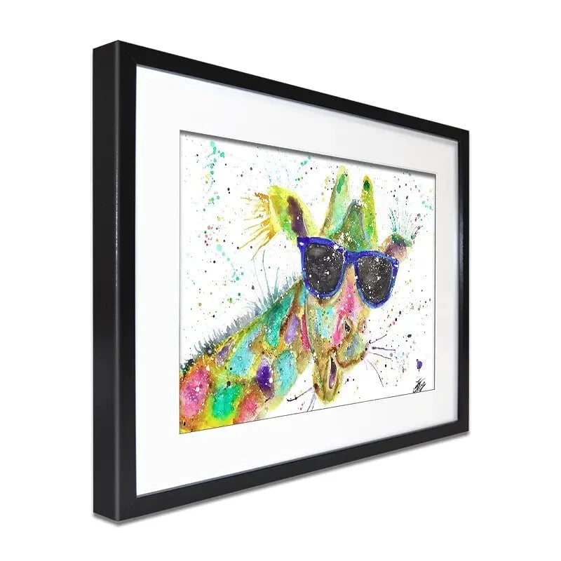 Crazy Giraffe Framed Art Print Crazy Giraffe Framed Art Print wall art product Jamie Taylor