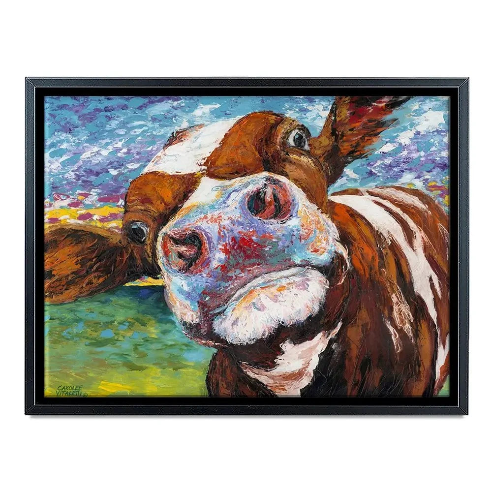Curious Cow Canvas Print Curious Cow Canvas Print wall art product Carolee Vitaletti