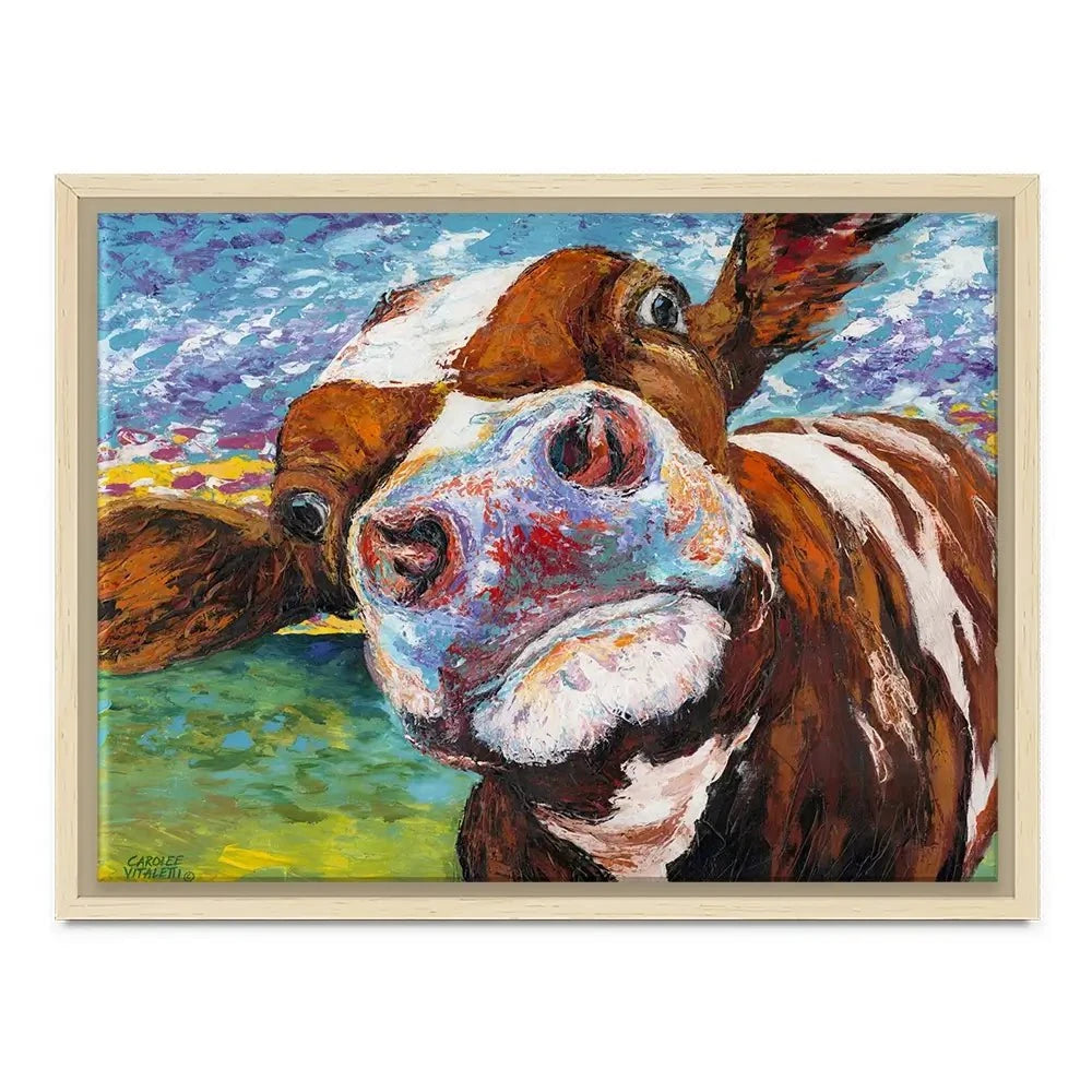 Curious Cow Canvas Print Curious Cow Canvas Print wall art product Carolee Vitaletti