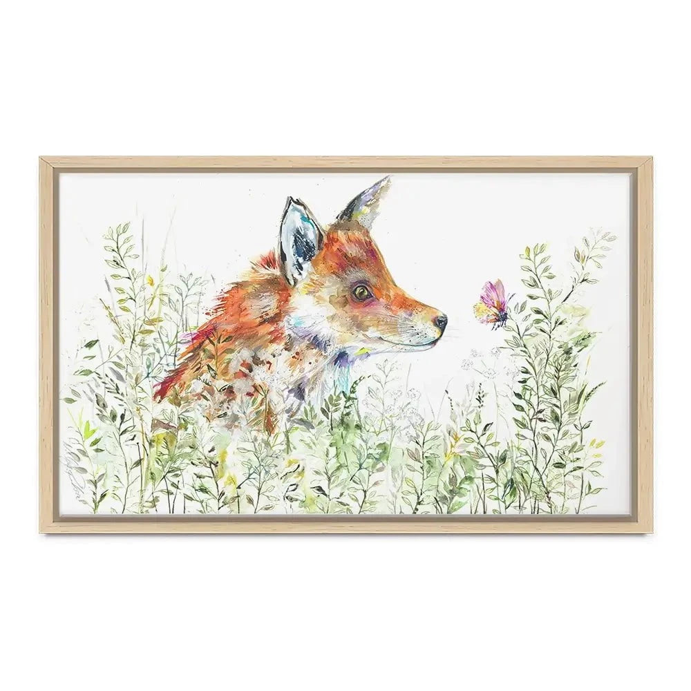 Curious Fox Canvas Print Curious Fox Canvas Print wall art product Nicola Jane Rowles