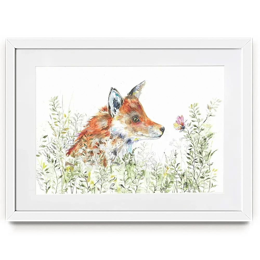 Curious Fox Framed Art Print Curious Fox Framed Art Print wall art product Nicola Jane Rowles