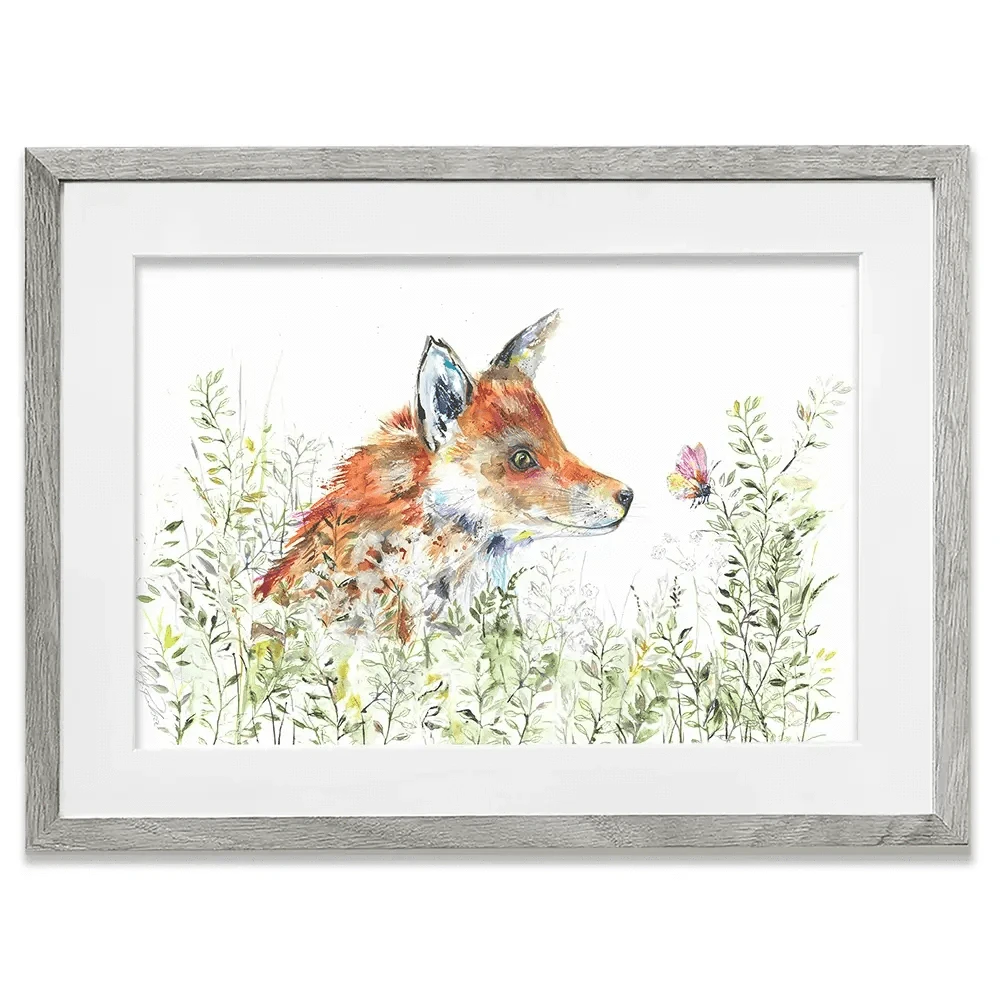 Curious Fox Framed Art Print Curious Fox Framed Art Print wall art product Nicola Jane Rowles