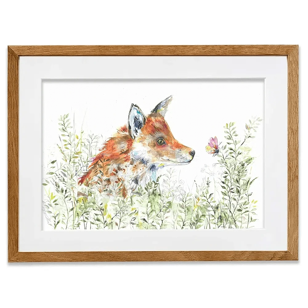 Curious Fox Framed Art Print Curious Fox Framed Art Print wall art product Nicola Jane Rowles
