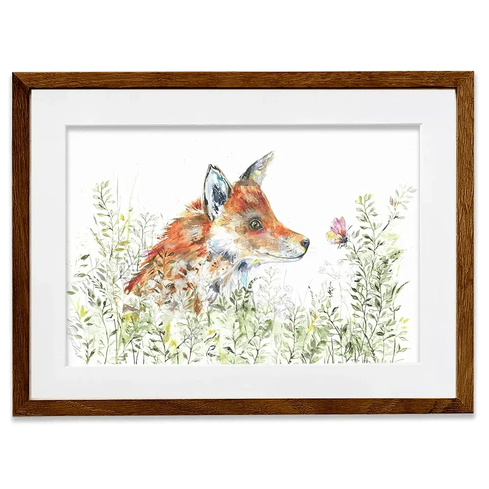 Curious Fox Framed Art Print Curious Fox Framed Art Print wall art product Nicola Jane Rowles
