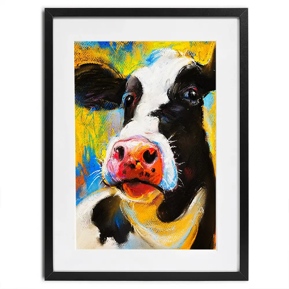 Cute Cow Portrait Framed Art Print Cute Cow Portrait Framed Art Print wall art product Ivailo Nikolov / Shutterstock