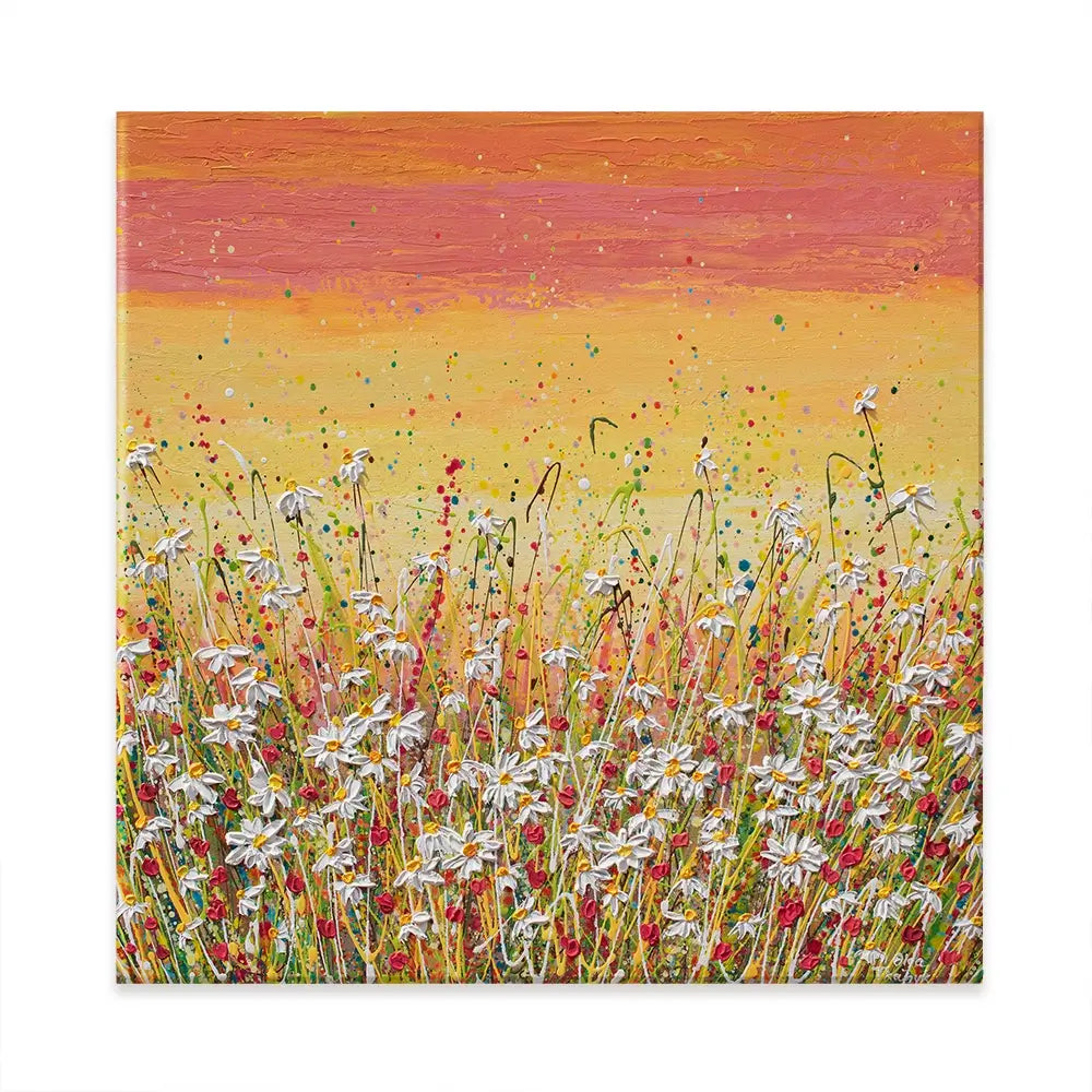 Daisies At Sunset Canvas Print Daisies At Sunset Canvas Print wall art product Olga Tkachyk