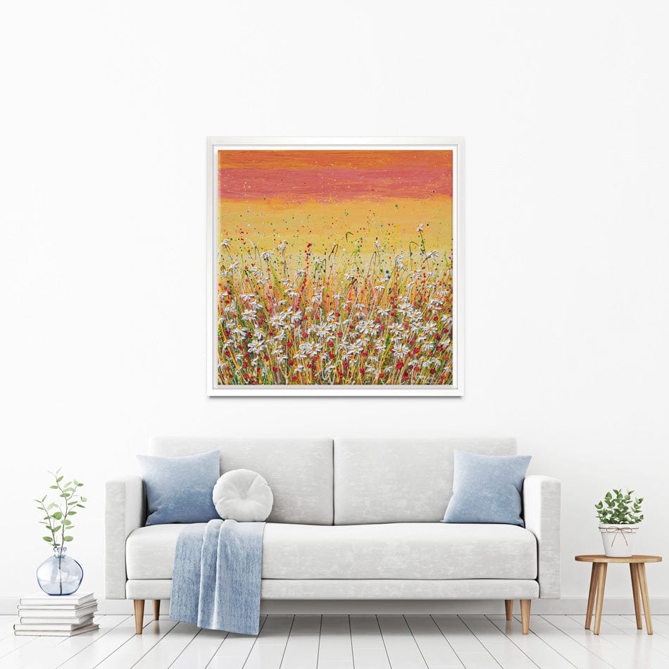 Daisies At Sunset Canvas Print wall art product Olga Tkachyk