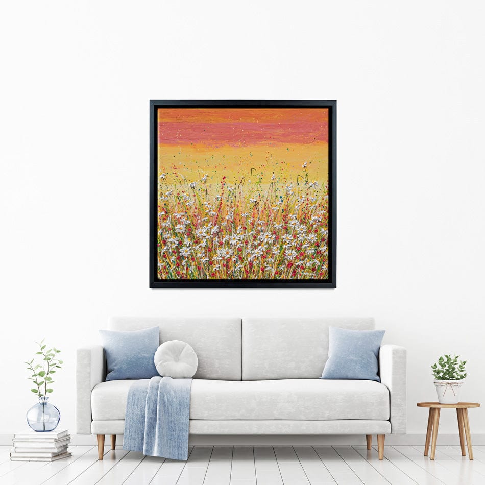 Daisies At Sunset Canvas Print wall art product Olga Tkachyk