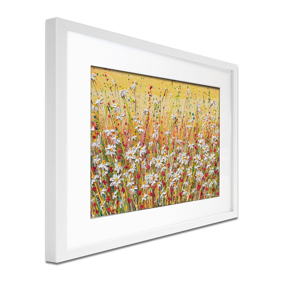 Daisies At Sunset Framed Art Print wall art product Olga Tkachyk