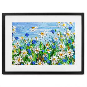 Daisy Framed Art Print Daisy Framed Art Print wall art product Olga Tkachyk