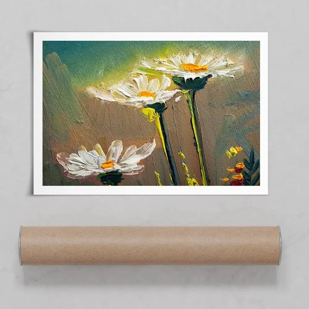 Daisy Oil Painting Art Print Daisy Oil Painting Art Print wall art product S-BELOV / Shutterstock