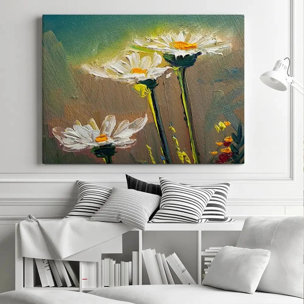 Daisy Oil Painting Canvas Print Daisy Oil Painting Canvas Print wall art product S-BELOV / Shutterstock