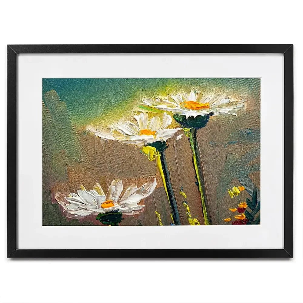 Daisy Oil Painting Framed Art Print Daisy Oil Painting Framed Art Print wall art product S-BELOV / Shutterstock