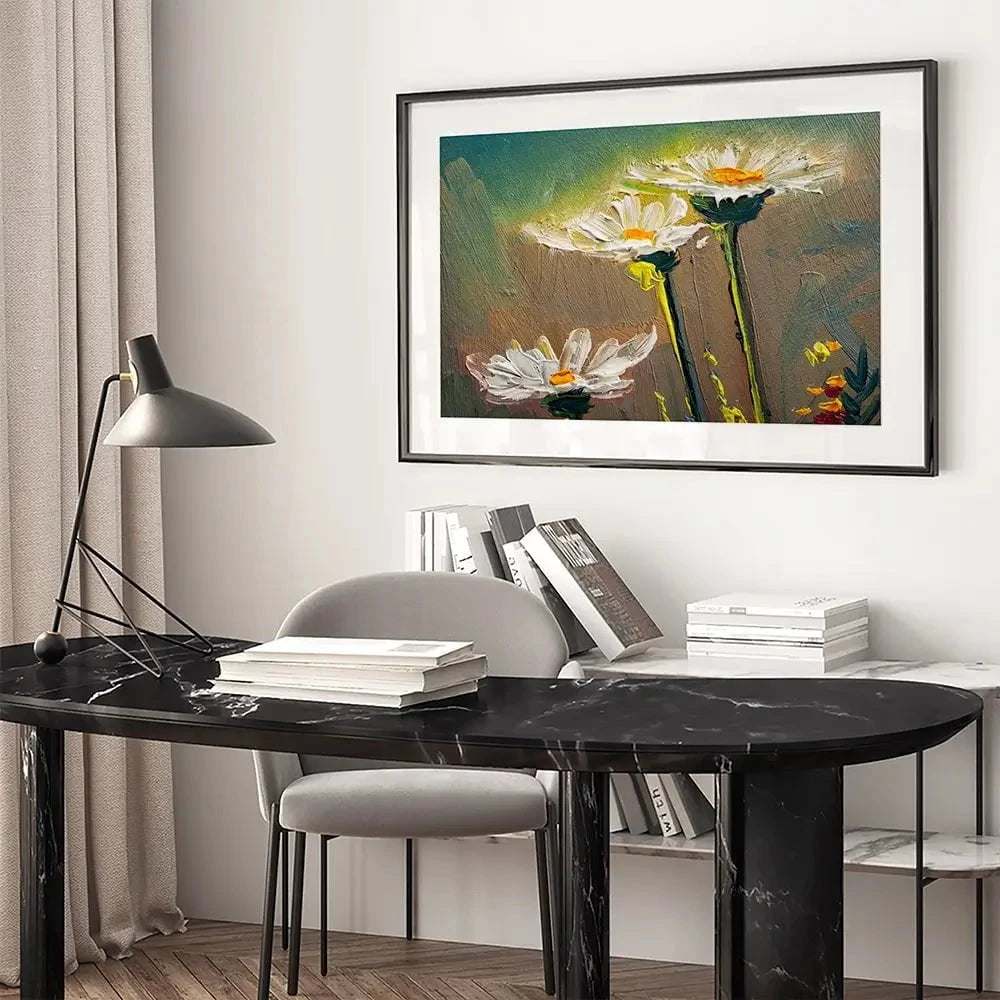 Daisy Oil Painting Framed Art Print Daisy Oil Painting Framed Art Print wall art product S-BELOV / Shutterstock