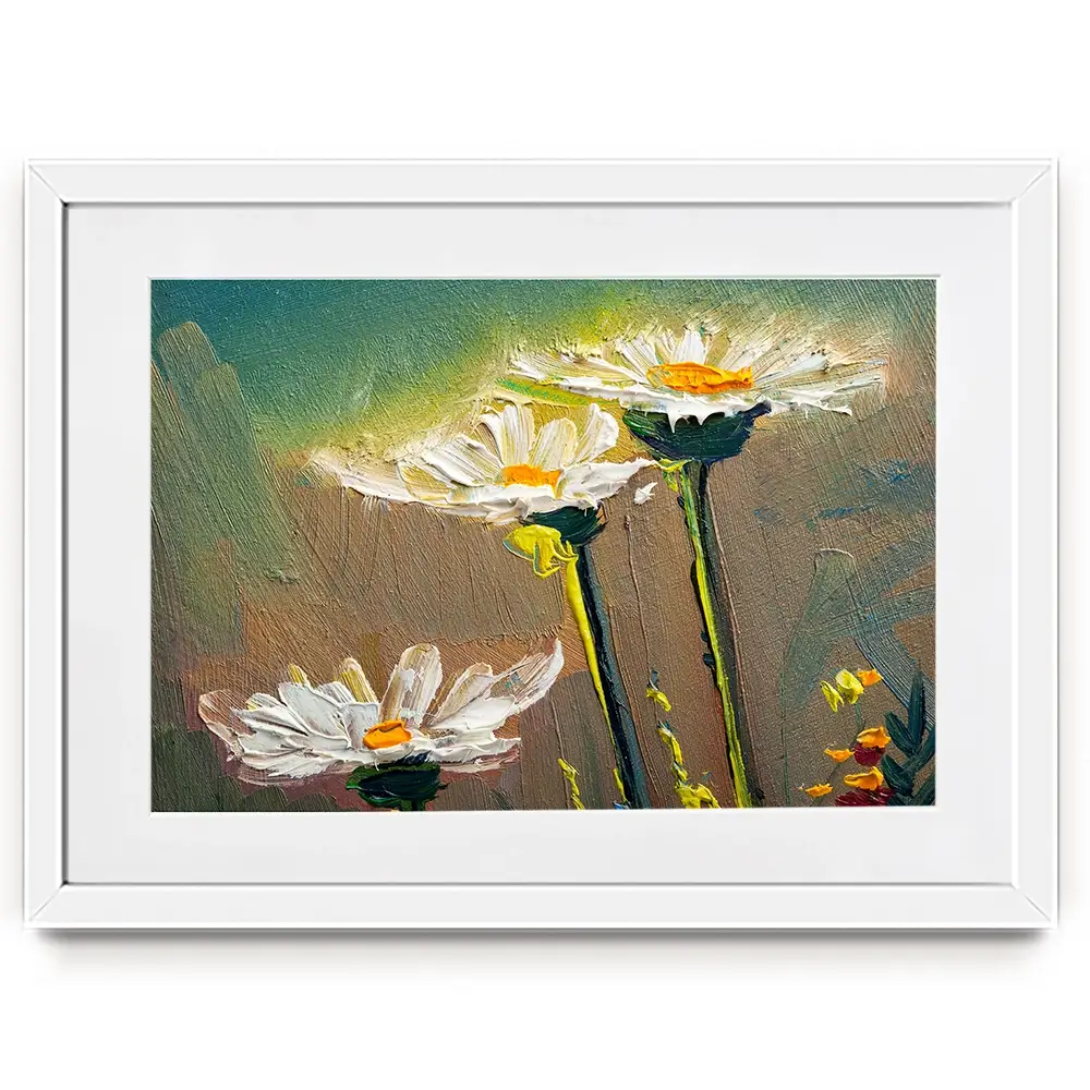 Daisy Oil Painting Framed Art Print Daisy Oil Painting Framed Art Print wall art product S-BELOV / Shutterstock